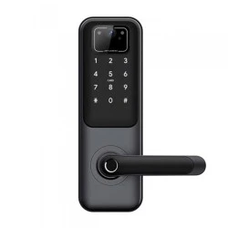 Bluetooth έξυπνος κύλινδρος με ψηφιακό πληκτρολόγιο και δαχτυλικό αποτύπωμα LILIWISE C1 V.A 95 σε ασημί χρώμα 
