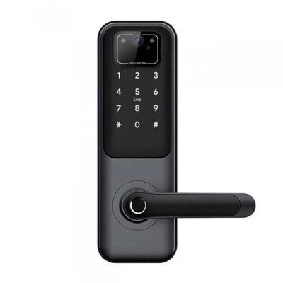Bluetooth έξυπνος κύλινδρος με ψηφιακό πληκτρολόγιο και δαχτυλικό αποτύπωμα LILIWISE C1 V.A 95 σε ασημί χρώμα 