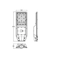 Ηλιακό φωτιστικό δρόμου LED SOLAR LUMINAIRE 100W 4000K ενδιάμεσο φως IP65