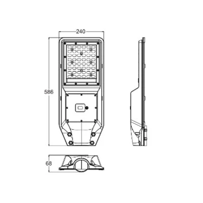 Ηλιακό φωτιστικό δρόμου LED SOLAR LUMINAIRE 150W 4000K ενδιάμεσο φως IP65 Ηλιακό φωτιστικό δρόμου LED SOLAR LUMINAIRE 150W 4000K ενδιάμεσο φως IP65