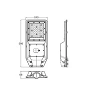 Ηλιακό φωτιστικό δρόμου LED SOLAR LUMINAIRE 200W 4000K ενδιάμεσο φως IP65 