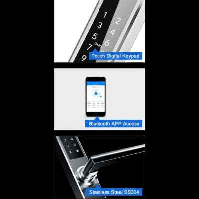 Κλειδαριά airbnb ultra slim bluetooth με ψηφιακό πληκτρολόγιο αφής σε μαύρο χρώμα ΙΡ55 Κλειδαριά airbnb ultra slim bluetooth με ψηφιακό πληκτρολόγιο αφής σε μαύρο χρώμα ΙΡ55