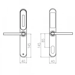 Ηλεκτρονική κλειδαριά Slim Version STARPRO SP-101ELGT TEMIC GOLD σε χρυσό χρώμα