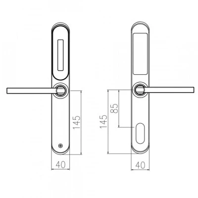 Ηλεκτρονική κλειδαριά Slim Version STARPRO SP-101ELST TEMIC SILVER σε ασημί χρώμα