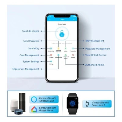 Bluetooth κλειδαριά FOX FPB-720B μαύρη από ανοξείδωτο ατσάλι με ψηφιακό πληκτρολόγιο και δαχτυλικό αποτύπωμα