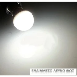 Λάμπα led σφαιρική 3W 230V Ε14 4000k ενδιάμεσο λευκό φως δέσμης 230° 270 lumen 30000h