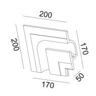 Γύψινο TRIMLESS φωτιστικό ANDIE 20x20x5cm αριστερή γωνία εσωτερικού χώρου IP20 Γύψινο TRIMLESS φωτιστικό ANDIE 20x20x5cm αριστερή γωνία εσωτερικού χώρου IP20