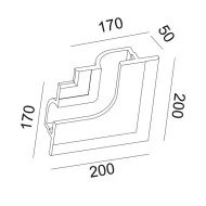 Φωτιστικό γύψινο TRIMLESS ANDIE 20x20x5cm δεξιά γωνία εσωτερικού χώρου IP20 Φωτιστικό γύψινο TRIMLESS ANDIE 20x20x5cm δεξιά γωνία εσωτερικού χώρου IP20