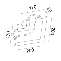 Φωτιστικό γύψινο TRIMLESS ANDIE 20x20x5cm δεξιά γωνία εσωτερικού χώρου IP20
