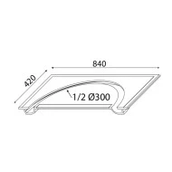 Γύψινο TRIMLESS φωτιστικό ANDIE 84x42x5cm εσωτερικού χώρου IP20 Γύψινο TRIMLESS φωτιστικό ANDIE 84x42x5cm εσωτερικού χώρου IP20