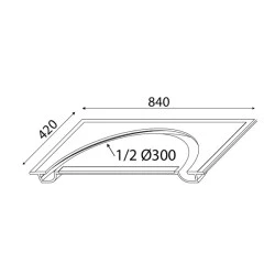 Γύψινο TRIMLESS φωτιστικό ANDIE 84x42x5cm εσωτερικού χώρου IP20