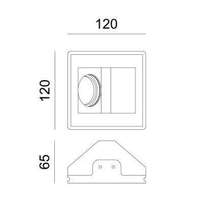 Γύψινο φωτιστικό SQUARE WALL WASHER GYPSUM ODEN με ντουί GU10 μονής κατεύθυνσης Γύψινο φωτιστικό SQUARE WALL WASHER GYPSUM ODEN με ντουί GU10 μονής κατεύθυνσης