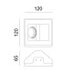 Γύψινο φωτιστικό SQUARE WALL WASHER GYPSUM ODEN με ντουί GU10 μονής κατεύθυνσης Γύψινο φωτιστικό SQUARE WALL WASHER GYPSUM ODEN με ντουί GU10 μονής κατεύθυνσης