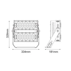 Προβολέας LED HIGH POWER 240W 230V AC ψυχρό φως 5000k 37200lm δέσμης 60° στεγανός IP65