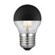 Λάμπα led filament ανεστραμμένου καθρέπτη μαύρη Ε27 4W 230V 2700k θερμό φως 400Lm ντιμαριζόμενη