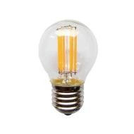 Λάμπα led filament σφαιρική Ε27 5W 230V 2700k θερμό λευκό φως 400Lm σε blister 2 τμχ