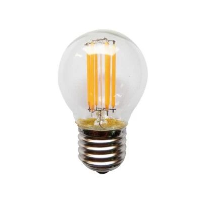 Λάμπα led filament σφαιρική Ε27 5W 230V 2700k θερμό λευκό φως 400Lm σε blister 2 τμχ Λάμπα led filament σφαιρική Ε27 5W 230V 2700k θερμό λευκό φως 400Lm σε blister 2 τμχ