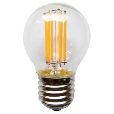 Λάμπα Led Filament σφαιρική E27 6W 230V AC ενδιάμεσο φως 4000k 560lm δέσμης 360° 30000h