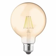 Λάμπα led Filament Globe μελί με ντουί Ε27 8W 230V 2700k θερμό λευκό φως 760lm 30000h