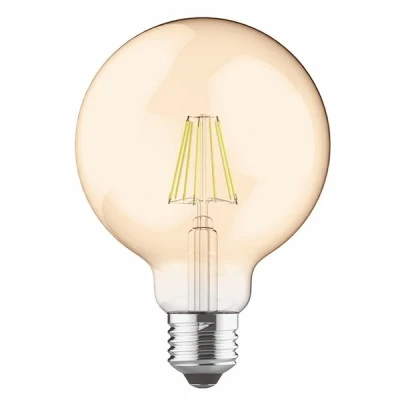 Λάμπα led Filament Globe μελί με ντουί Ε27 8W 230V 2700k θερμό λευκό φως 760lm 30000h