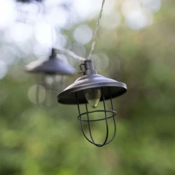 Ηλιακή κρεμαστή διακοσμητική γιρλάντα LED θερμό φως 3000k αυτονομίας 8h