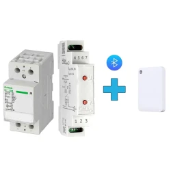 Bluetooth καρτοδιακόπτης HAM με διακόπτη ράγας Wi-Fi DinSwitch, BLE Tag και ρελέ ισχύος 2x40A GACIA