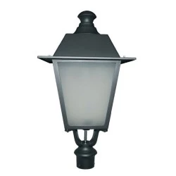 Φαναράκι τετράπλευρο HI1020 RAL7016 40x40x77cm 1xE27 IP54 για κολώνες Φ60/Φ76