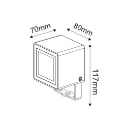 Led φωτιστικό σποτ εδάφους Malb 7W 491Lm 3000k θερμό λευκό φως καρφωτό τετράγωνο στεγανό ΙΡ65