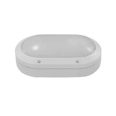Aπλίκα λευκή οβάλ με ντουί Ε27 max 40W 230VAC 218x135x65mm IP54