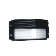 Φωτιστικό πλαφονιέρα ορθογώνιο μαύρο 270X130X113mm με κάλυμμα & πρισματικό γυαλί για λάμπες Ε27