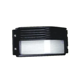 Φωτιστικό πλαφονιέρα ορθογώνιο μαύρο 270X130X113mm με κάλυμμα & πρισματικό γυαλί για λάμπες Ε27