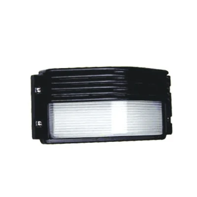 Φωτιστικό πλαφονιέρα ορθογώνιο μαύρο 270X130X113mm με κάλυμμα & πρισματικό γυαλί για λάμπες Ε27