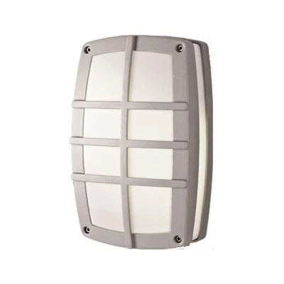 Φωτιστικό απλίκα ορθογώνιο 290Χ180Χ90mm Cube με γρίλιες & πολυκαρβονικό κάλυμμα για 2 λάμπες Ε27