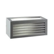 Φωτιστικό απλίκα ορθογώνιο γκρί 250X110X103mm Cube με φωτισμό τριπλής κατεύθυνσης με γρίλιες