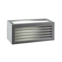 Φωτιστικό απλίκα ορθογώνιο γκρί 250X110X103mm Cube με φωτισμό τριπλής κατεύθυνσης με γρίλιες