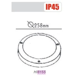 Απλίκα επίτοιχη 100W max 230V 50Hz σε γκρι χρώμα για λάμπες Ε27