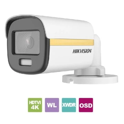 Κάμερα Bullet Hikvsion DS-2CE10UF3T-E 2.8 HDTVI 8MP (4K) ColorVu, εξωτερικού χώρου, με σταθερό ευρυγώνιο φακό 2.8 mm