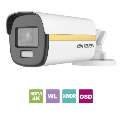 Kάμερα  DS-2CE12UF3T-E 2.8 Hikvision BulletHDTVI 8MP (4K) ColorVu, εξωτερικού χώρου, με σταθερό ευρυγώνιο φακό 2.8 mm