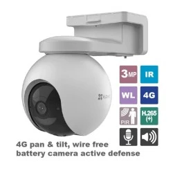 Ασύρματη 4G δικτυακή κινητή (Pan & Tilt) κάμερα 3MP (2Κ) λειτουργεί με επαναφορτιζόμενη μπαταρία 10400 mAh, χωρίς καλώδια