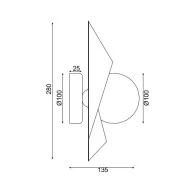Επίτοιχο φωτιστικό POLYGON χρυσό/μαύρο 1xG9 16x14x28cm μεταλλικό και γυάλινο Επίτοιχο φωτιστικό POLYGON χρυσό/μαύρο 1xG9 16x14x28cm μεταλλικό και γυάλινο