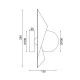 Επίτοιχο φωτιστικό POLYGON χρυσό/μαύρο 1xG9 16x14x28cm μεταλλικό και γυάλινο