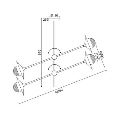 Φωτιστικό οροφής LAYLA 4xG9 85x81xh67cm ορειχάλκινο/μαύρο από μέταλλο και γυαλί Φωτιστικό οροφής LAYLA 4xG9 85x81xh67cm ορειχάλκινο/μαύρο από μέταλλο και γυαλί