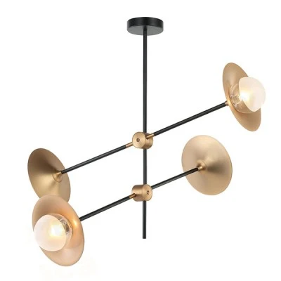 Φωτιστικό οροφής LAYLA 4xG9 85x81xh67cm ορειχάλκινο/μαύρο από μέταλλο και γυαλί Φωτιστικό οροφής LAYLA 4xG9 85x81xh67cm ορειχάλκινο/μαύρο από μέταλλο και γυαλί