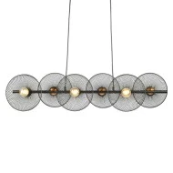 Φωτιστικό οροφής κρεμαστό 6ΧΕ27 103x35xh119cm μαύρο μεταλλικό