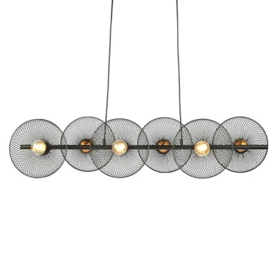 Φωτιστικό οροφής κρεμαστό 6ΧΕ27 103x35xh119cm μαύρο μεταλλικό