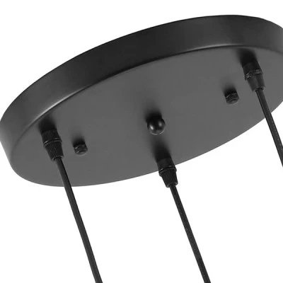 Τρίφωτο φωτιστικό οροφής POWERTECH HLL-0004 E27 μεταλλικό μαύρο σε σχήμα διαμαντιού