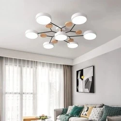 Φωτιστικό οροφής LED POWERTECH HLL-0046 84W ενδιάμεσο φως 4000k 6700lm 7x Φ18cm λευκό