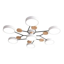 Φωτιστικό οροφής LED POWERTECH HLL-0046 84W ενδιάμεσο φως 4000k 6700lm 7x Φ18cm λευκό