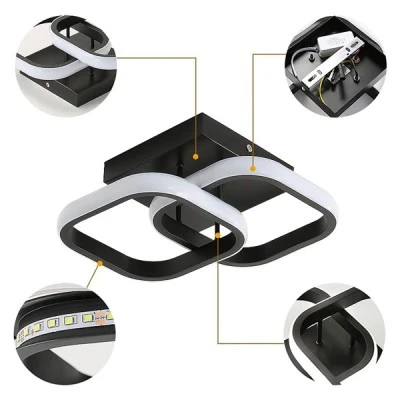 LED φωτιστικό οροφής POWERTECH HLL-0079 20W ενδιάμεσο φως 4000k 1700lm 23.5x23.5cm