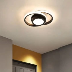 LED φωτιστικό οροφής POWERTECH HLL-0085 32W ενδιάμεσο φως 4000k 2800lm 27x21cm μαύρο